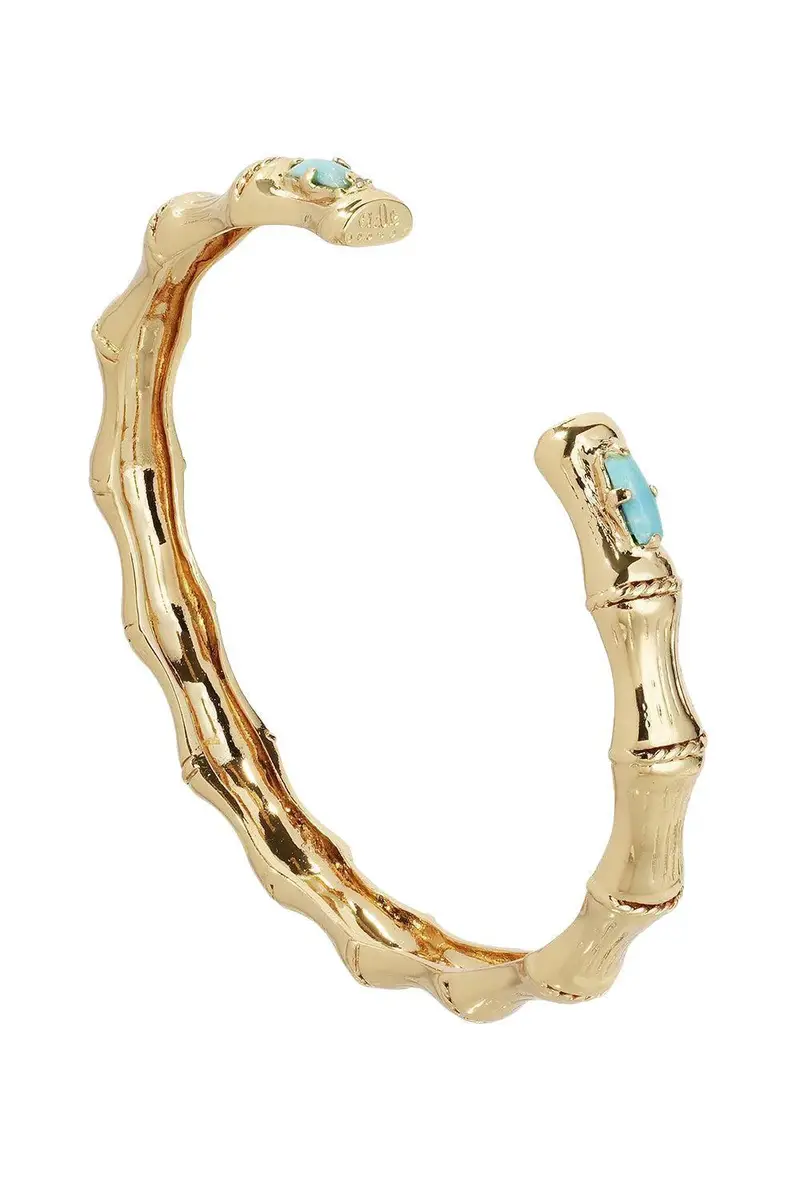 Gas Bijoux Turquoise Bambou Jonc Strass Bracelet | Image 1 Gas Bijoux Turquoise Bambou Jonc Strass Bracelet | Image 1
