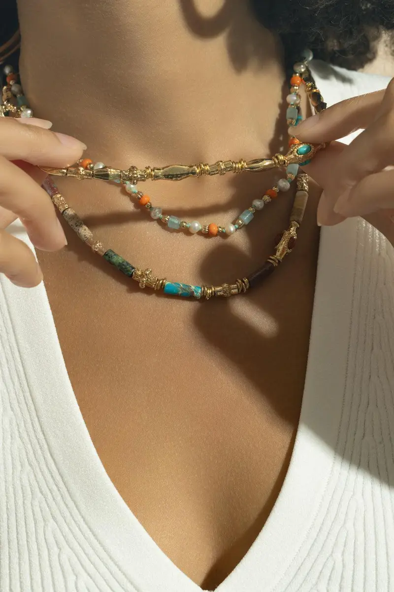 Gas Bijoux Turquoise Beaded Kali Necklace | Thumbnail 3