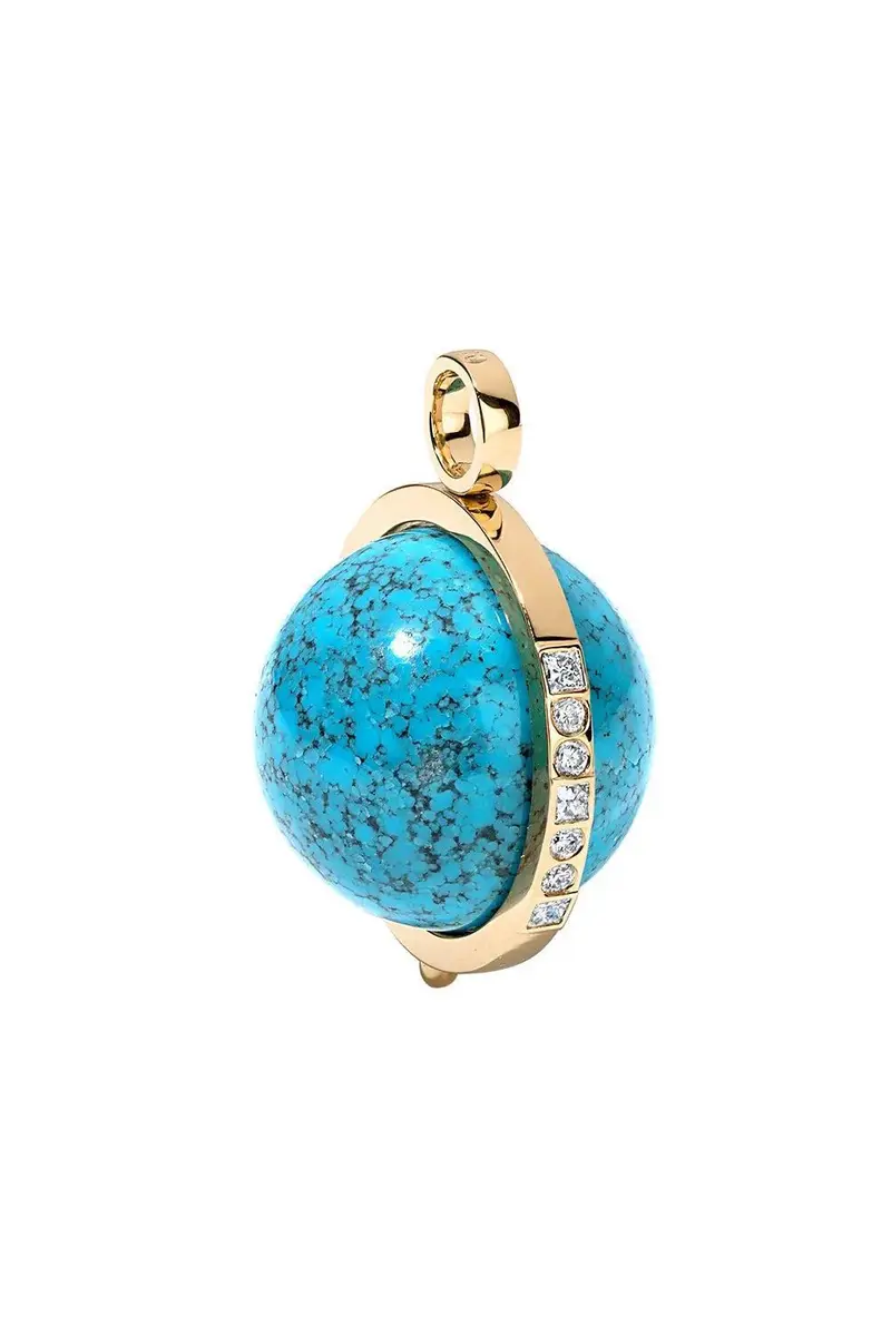 DEVON WOODHILL Turquoise Deluxe Cosmic Spinner Pendant | Thumbnail 4
