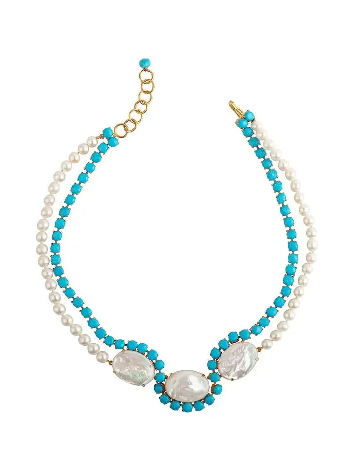 Turquoise Pearl Krista Necklace Turquoise Pearl Krista Necklace