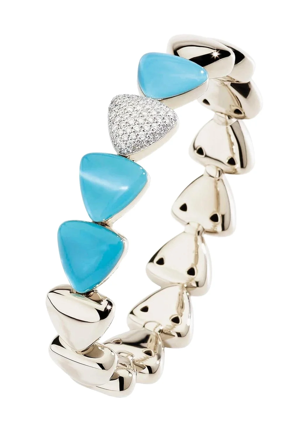 Turquoise Rock Crystal Diamond Bracelet Turquoise Rock Crystal Diamond Bracelet