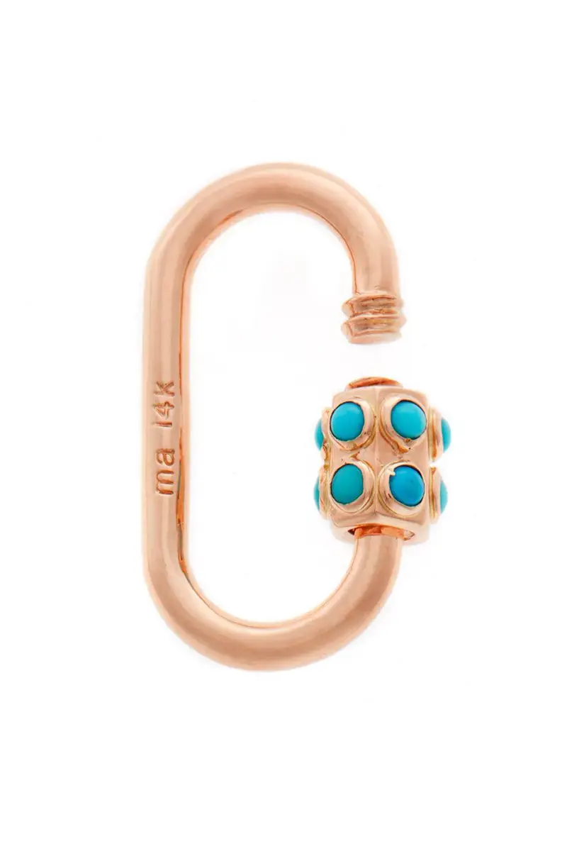 Marla Aaron Turquoise Stoned Medium Lock | Thumbnail 4 Marla Aaron Turquoise Stoned Medium Lock | Thumbnail 4
