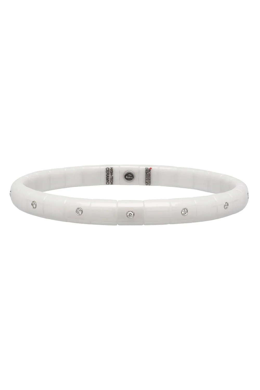 White Ceramic Alternating Bezel Pura Bracelet White Ceramic Alternating Bezel Pura Bracelet