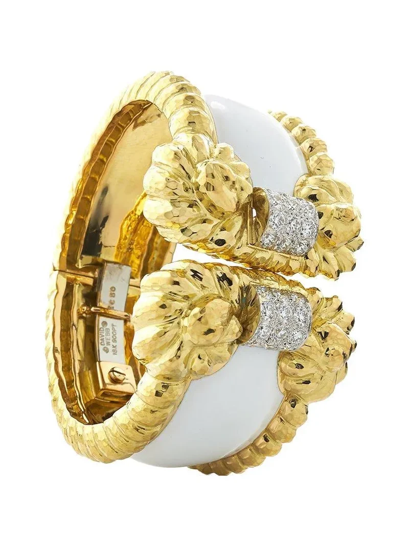 White Enamel Rope Cuff Bracelet White Enamel Rope Cuff Bracelet