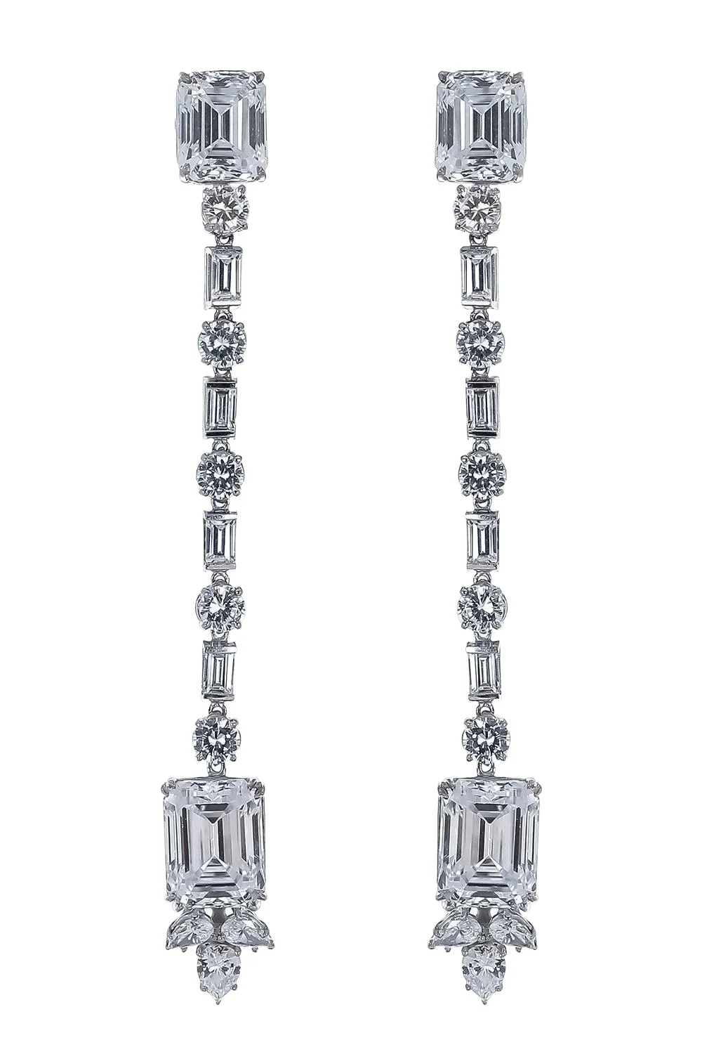 White Free Fall Drop Earrings White Free Fall Drop Earrings