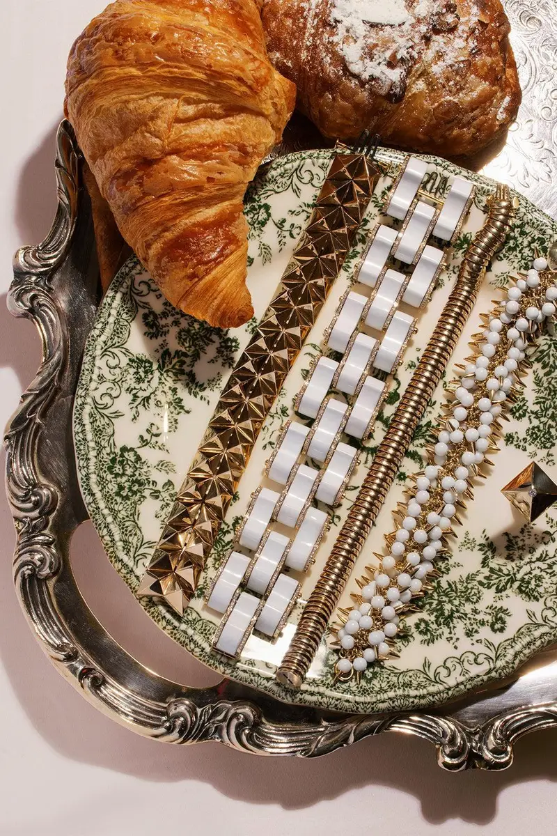 ALETTO BROTHERS White Onyx Spiked Muse Bracelet | Thumbnail 2