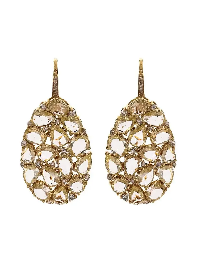 Yellow Diamond Earrings