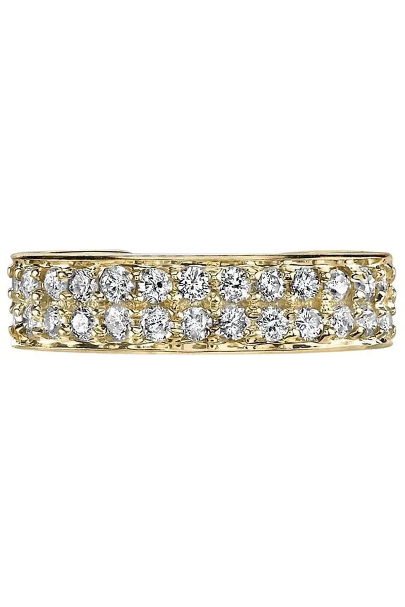 Anita Ko Yellow Gold Double Row Diamond Ear Cuff | Thumbnail 3 Anita Ko Yellow Gold Double Row Diamond Ear Cuff | Thumbnail 3