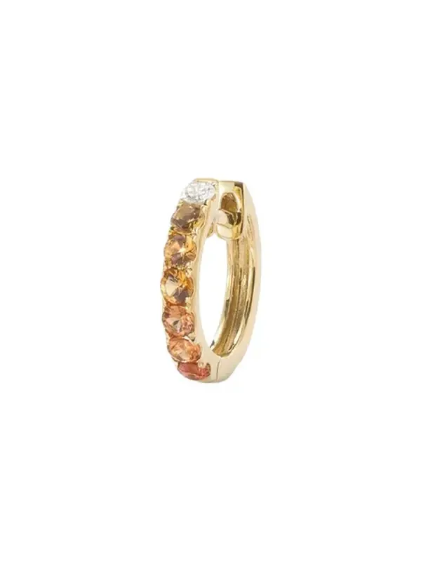 Yellow Sapphire Midi Orb Hoop Earring