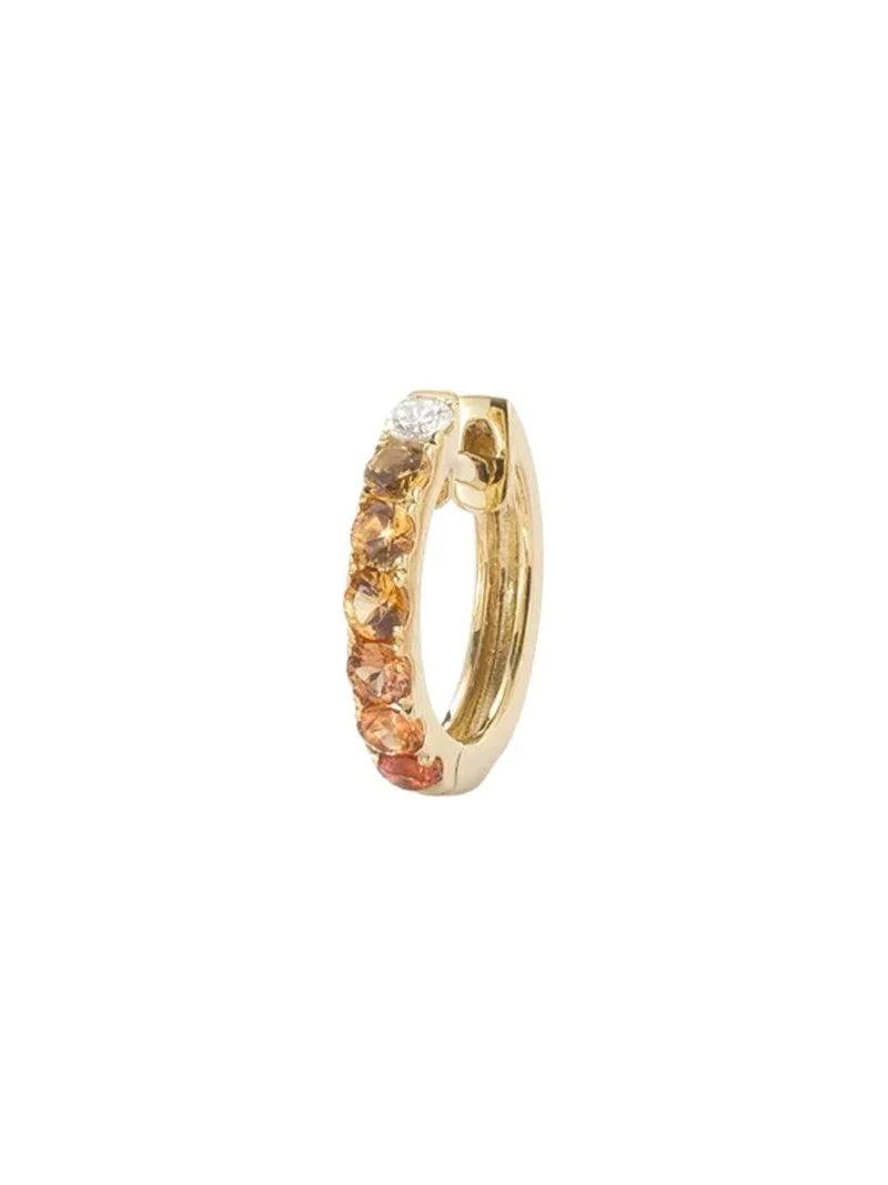 Yellow Sapphire Midi Orb Hoop Earring