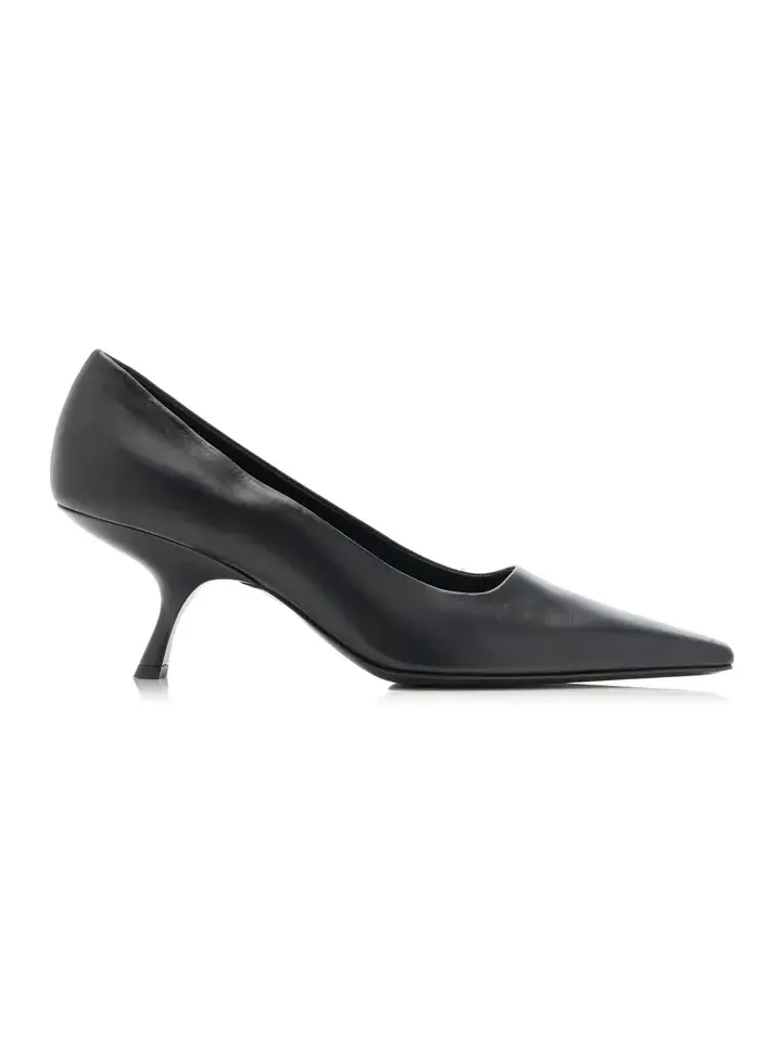 Leather Kitten Pumps