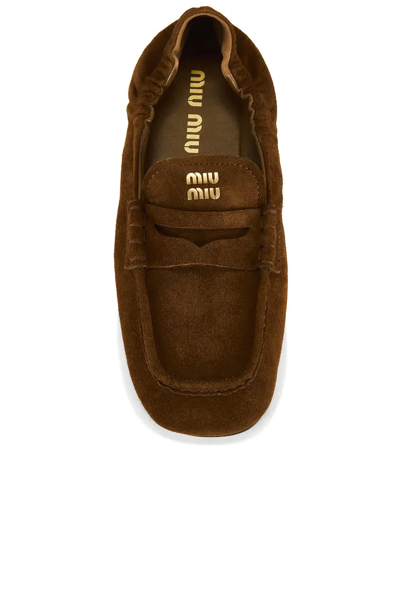 Miu Miu Suede Loafer | Thumbnail 4 Miu Miu Suede Loafer | Thumbnail 4