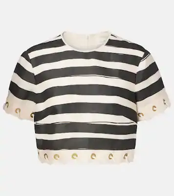 Zimmermann Rebellion striped linen crop top | Thumbnail 7 Zimmermann Rebellion striped linen crop top | Thumbnail 7