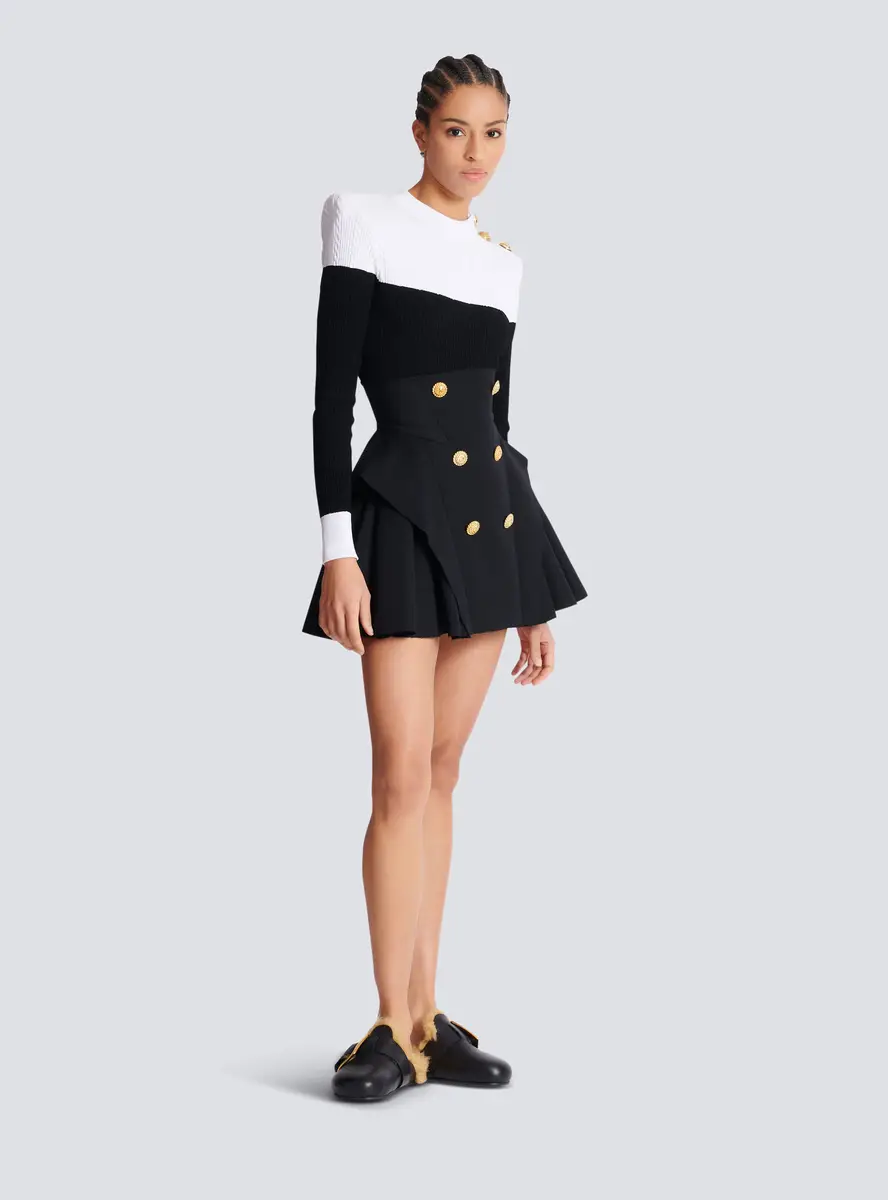 Balmain High-waisted grain de poudre skirt | Thumbnail 3 Balmain High-waisted grain de poudre skirt | Thumbnail 3
