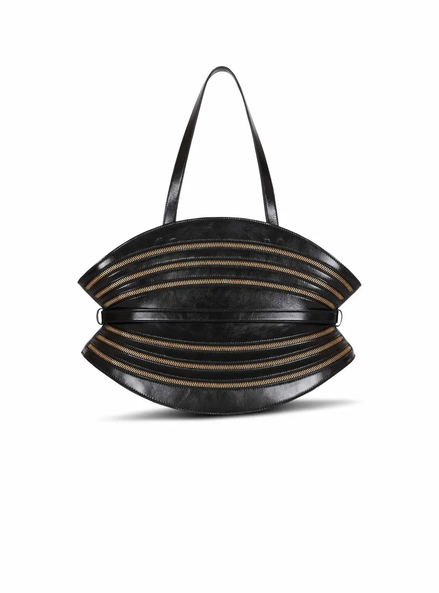Balmain Medium Shuffle Zips bag in calfskin leather | Thumbnail 4