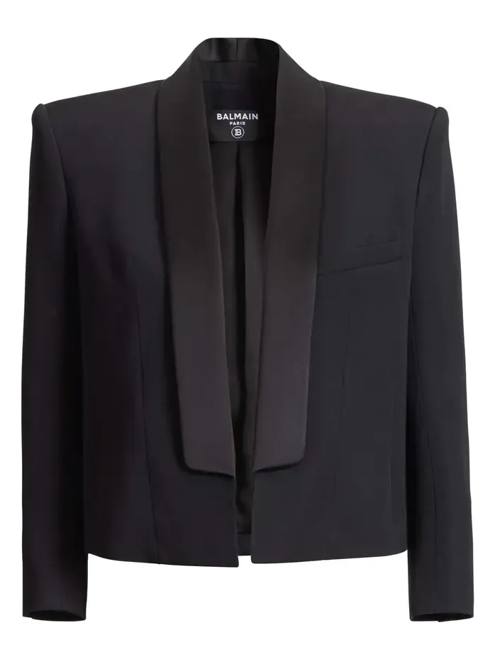Cropped grain de poudre jacket Cropped grain de poudre jacket