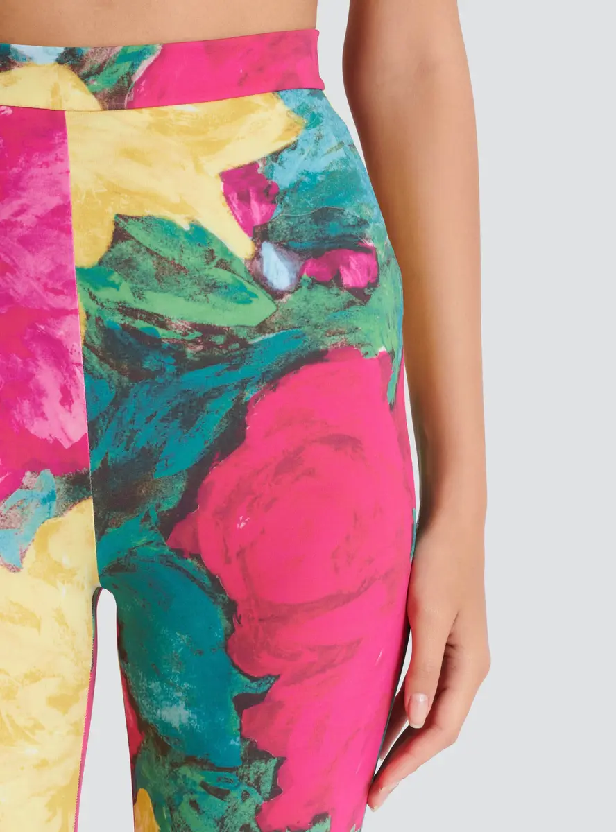 Balmain Jersey leggings with roses print | Thumbnail 6