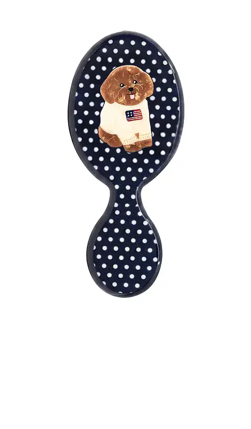 Solar Eclipse Hand-Painted Americana Puppy Handbag Hero Brush | Image 1 Solar Eclipse Hand-Painted Americana Puppy Handbag Hero Brush | Image 1