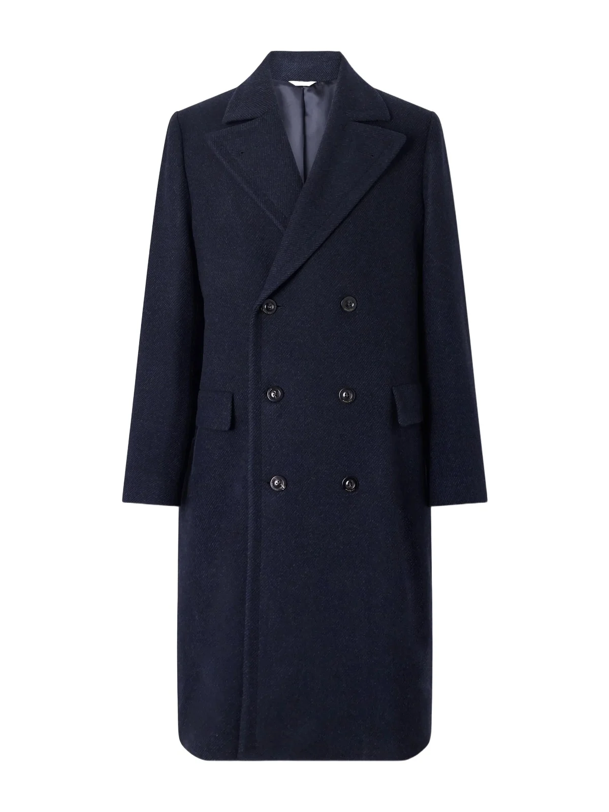 Double-Breasted Virgin Wool and Cashmere-Blend Twill Coat - Men Double-Breasted Virgin Wool and Cashmere-Blend Twill Coat - Men
