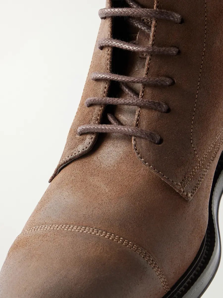 Brunello Cucinelli Suede Derby Boots - Men | Thumbnail 5