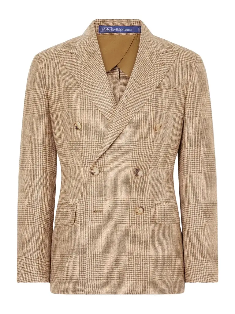 Polo Ralph Lauren Double-Breasted Houndstooth Silk, Linen and Wool-Blend Suit Jacket - Men | Image 1 Polo Ralph Lauren Double-Breasted Houndstooth Silk, Linen and Wool-Blend Suit Jacket - Men | Image 1