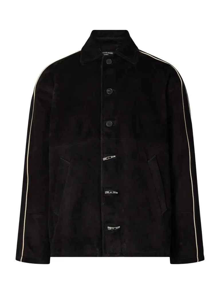 Enfants Riches Déprimés Académie Embellished Suede Jacket - Men | Image 1 Enfants Riches Déprimés Académie Embellished Suede Jacket - Men | Image 1