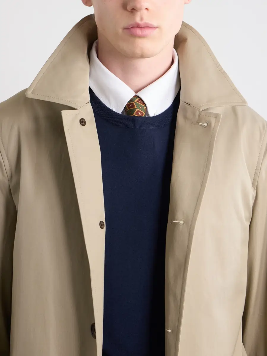 Burberry Leather-Trimmed Cotton-Gabardine Trench Coat - Men | Thumbnail 6 Burberry Leather-Trimmed Cotton-Gabardine Trench Coat - Men | Thumbnail 6