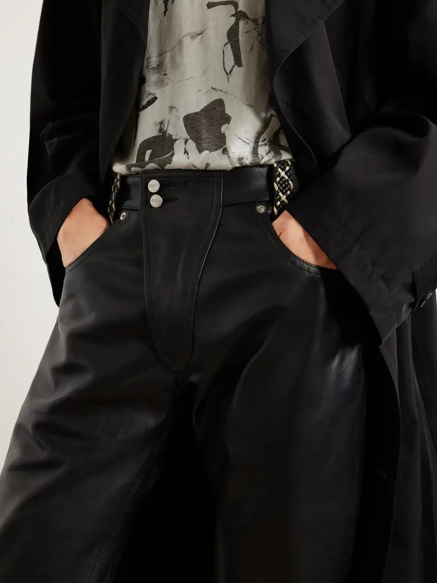 Enfants Riches Déprimés Moto Fly Straight-Leg Embellished Leather Trousers - Men | Thumbnail 5