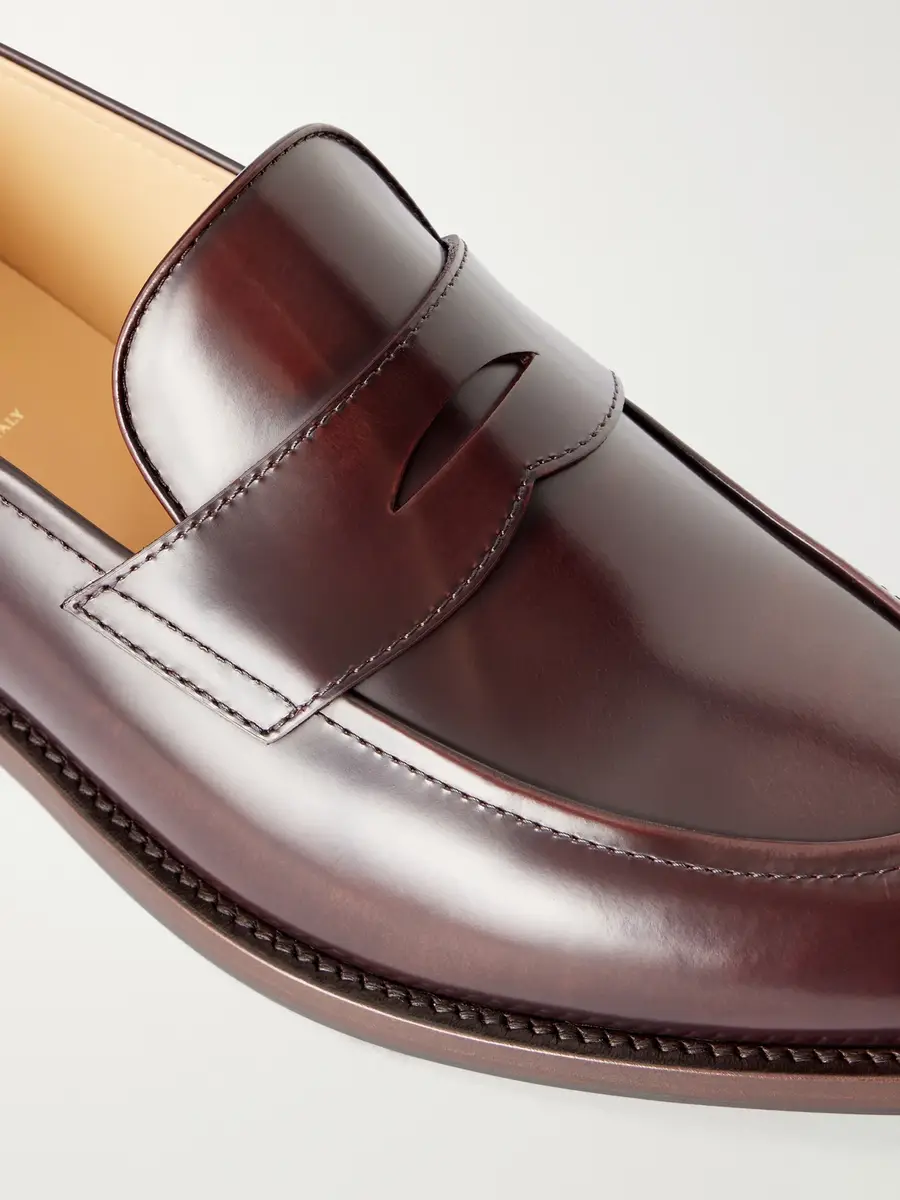Brunello Cucinelli Leather Penny Loafers - Men | Thumbnail 5 Brunello Cucinelli Leather Penny Loafers - Men | Thumbnail 5