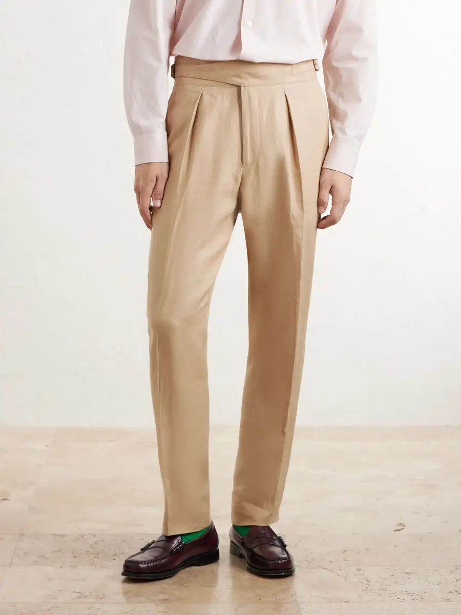 Polo Ralph Lauren Straight-Leg Pleated Linen Suit Trousers - Men | Thumbnail 3 Polo Ralph Lauren Straight-Leg Pleated Linen Suit Trousers - Men | Thumbnail 3