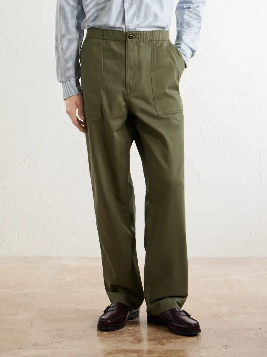 Drake's Straight-Leg Cotton-Blend Cargo Trousers - Men | Thumbnail 3 Drake's Straight-Leg Cotton-Blend Cargo Trousers - Men | Thumbnail 3