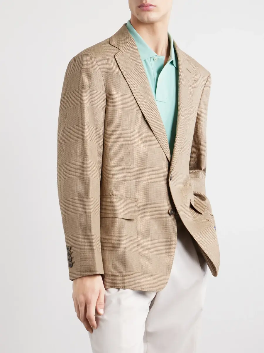 Polo Ralph Lauren Houndstooth Linen-Blend Blazer - Men | Thumbnail 3 Polo Ralph Lauren Houndstooth Linen-Blend Blazer - Men | Thumbnail 3