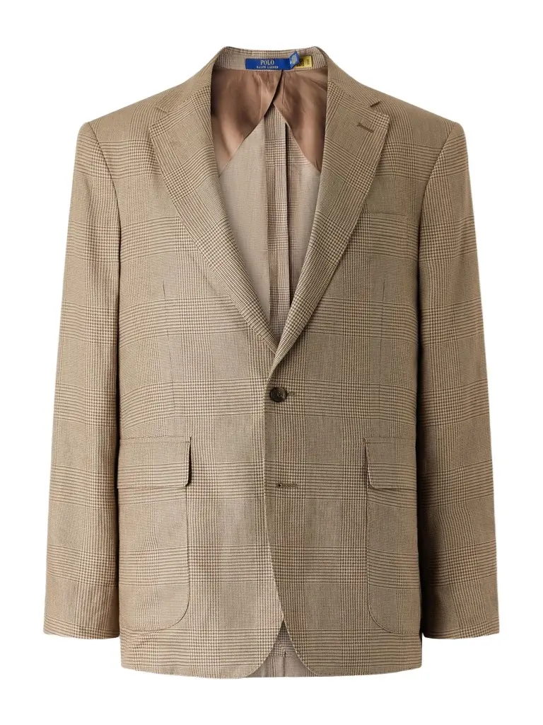 Polo Ralph Lauren Houndstooth Linen-Blend Blazer - Men | Image 1 Polo Ralph Lauren Houndstooth Linen-Blend Blazer - Men | Image 1