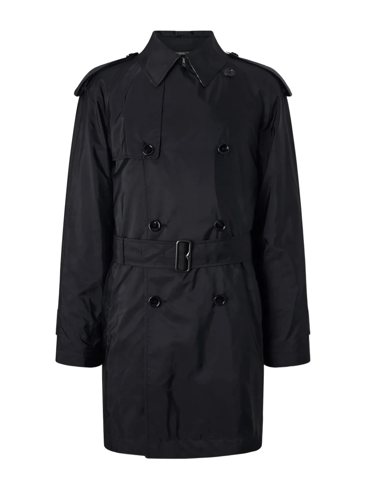 Belted Shell Trench Coat - Men Belted Shell Trench Coat - Men