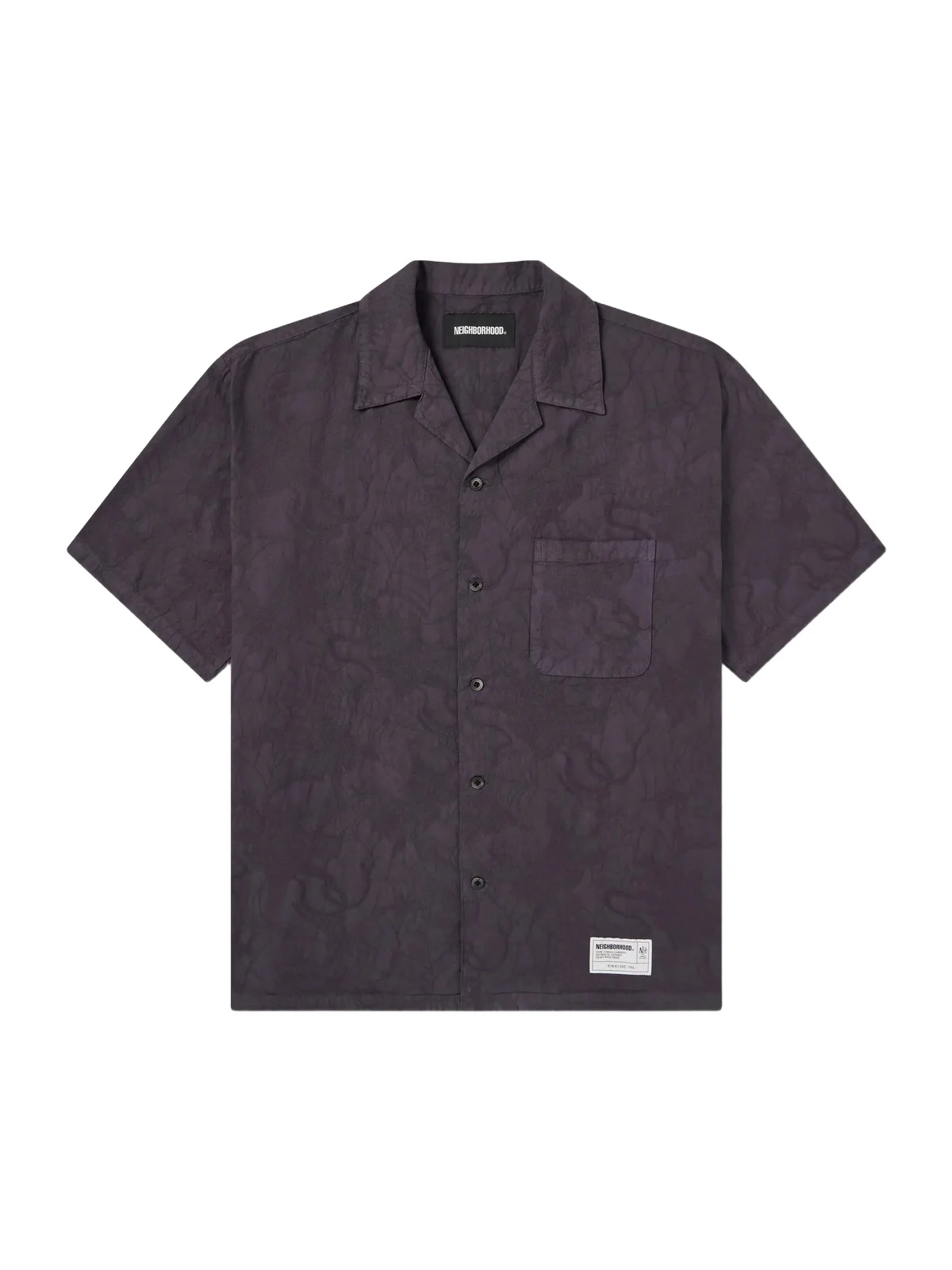 Camp-Collar Cotton-Jacquard Shirt - Men Camp-Collar Cotton-Jacquard Shirt - Men