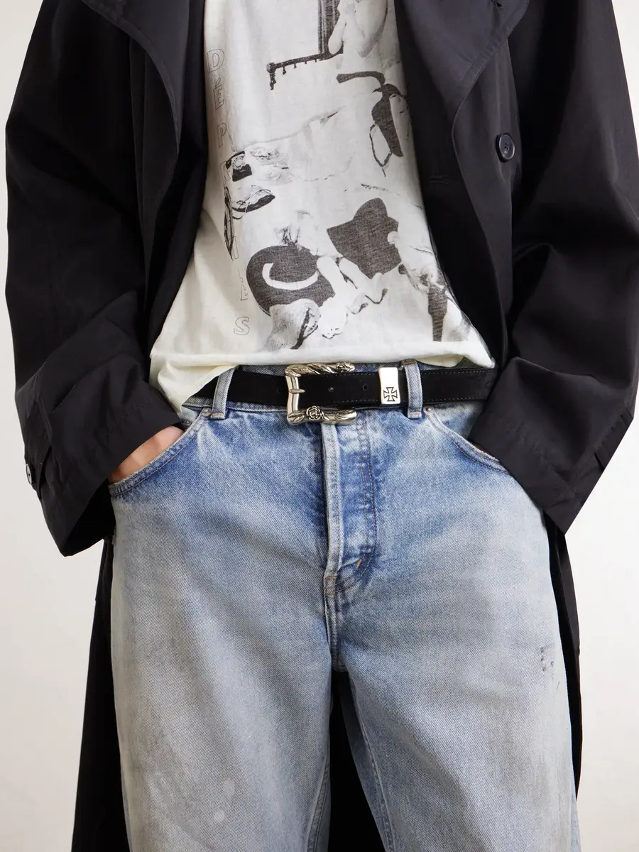 Enfants Riches Déprimés 3cm Suede Belt - Men | Thumbnail 2 Enfants Riches Déprimés 3cm Suede Belt - Men | Thumbnail 2