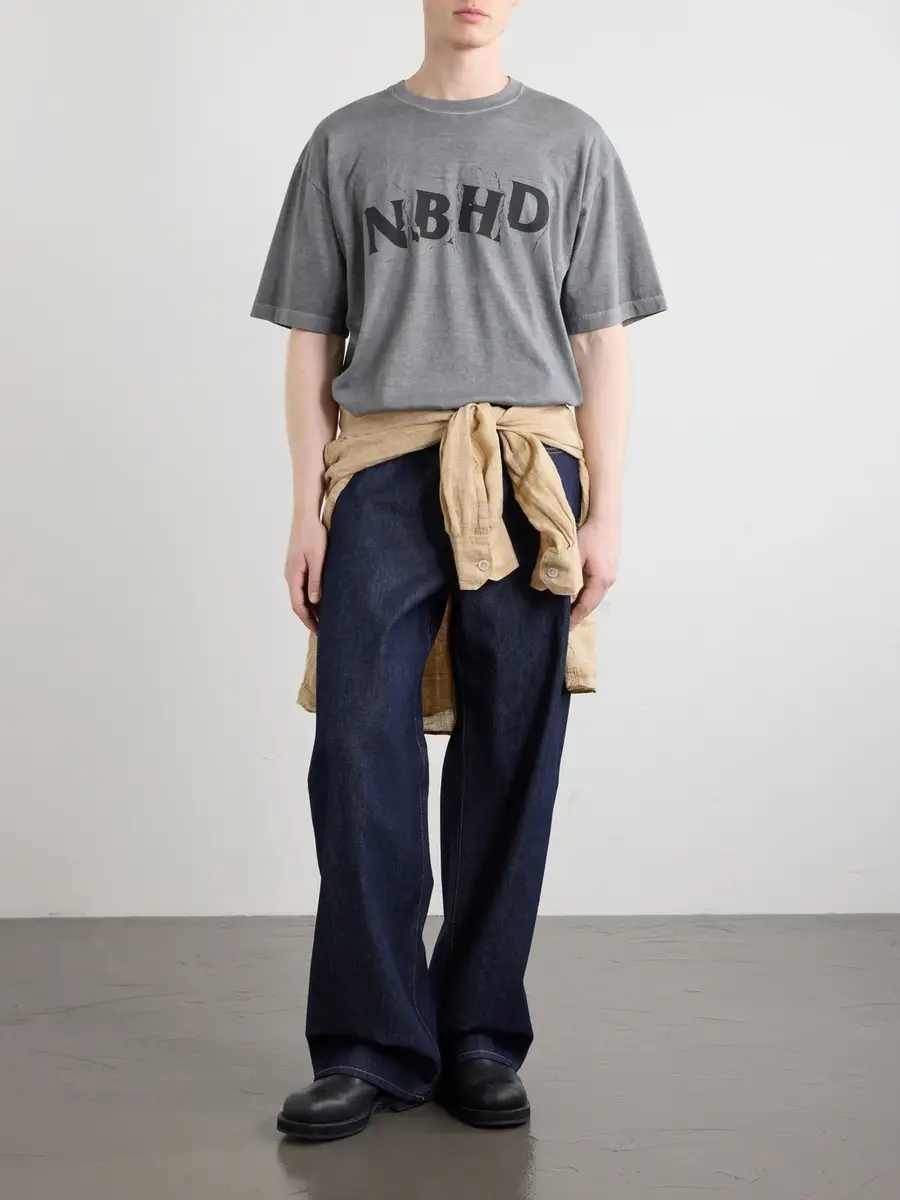 Neighborhood Logo-Print Cotton-Jersey T-Shirt - Men | Thumbnail 2 Neighborhood Logo-Print Cotton-Jersey T-Shirt - Men | Thumbnail 2
