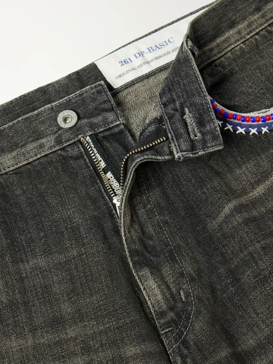 Neighborhood Savage Straight -Leg Bead-Embellished Distressed Jeans - Men | Thumbnail 6