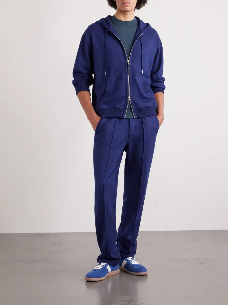 Tom Ford Straight-Leg Pintucked Cashmere Sweatpants - Men | Thumbnail 2 Tom Ford Straight-Leg Pintucked Cashmere Sweatpants - Men | Thumbnail 2
