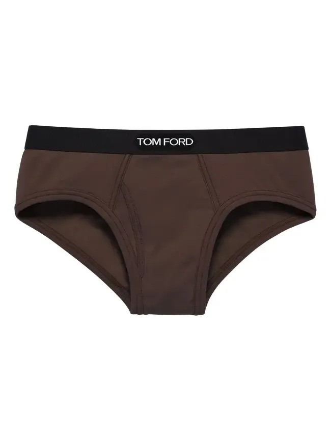 Tom Ford Men's Jacquard Logo Cotton Briefs