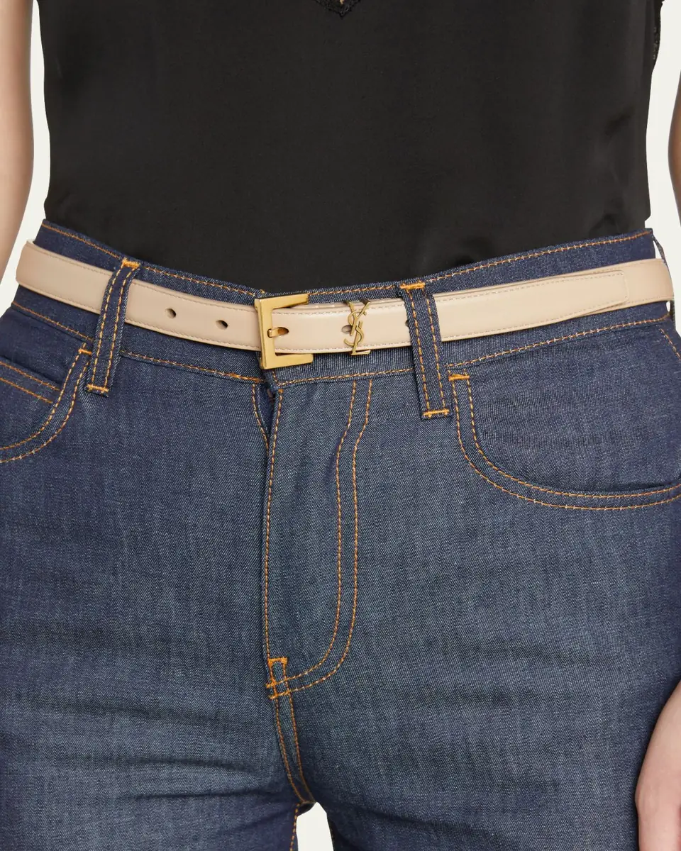 Saint Laurent YSL Monogram Leather Belt | Thumbnail 3 Saint Laurent YSL Monogram Leather Belt | Thumbnail 3