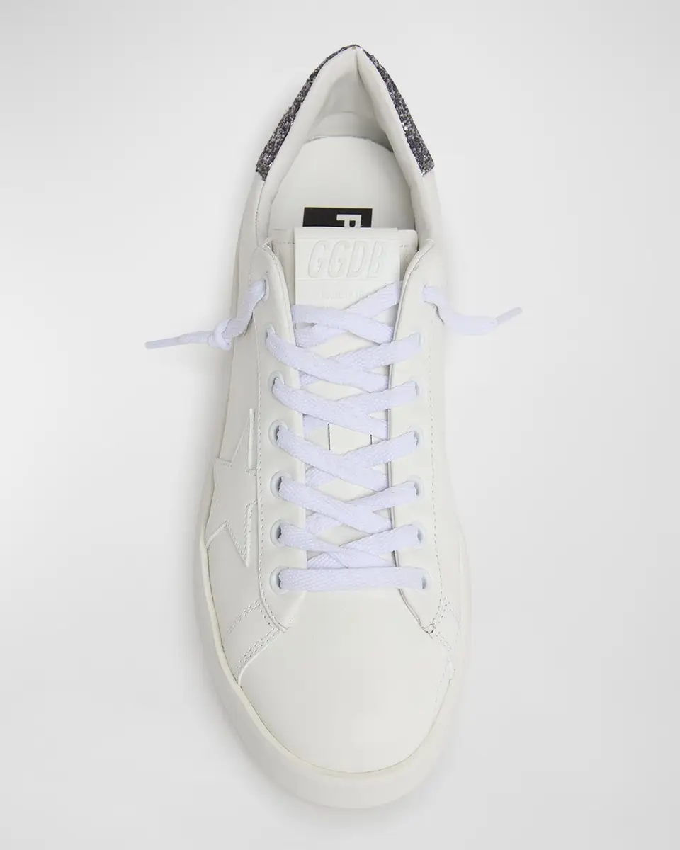 Golden Goose Purestar Leather Glitter Low-Top Sneakers | Thumbnail 6
