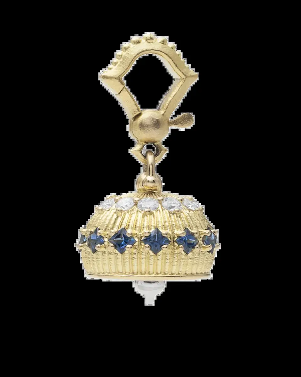 Paul Morelli 18k Sapphire and Diamond #2 Meditation Bell Pendant | Thumbnail 2 Paul Morelli 18k Sapphire and Diamond #2 Meditation Bell Pendant | Thumbnail 2