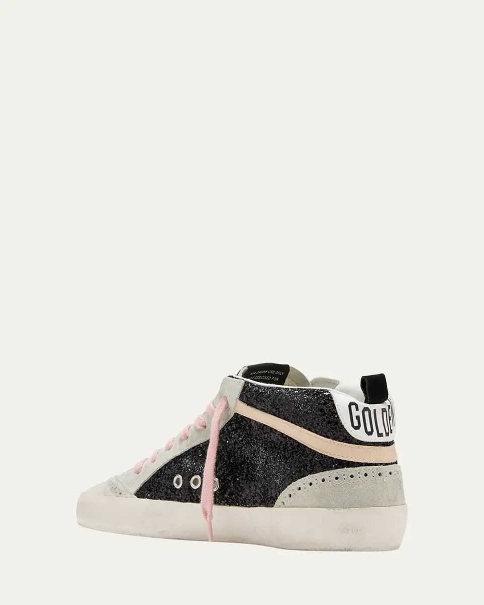 Golden Goose Mid Star Glitter Leopard Wing-Tip Sneakers | Thumbnail 2