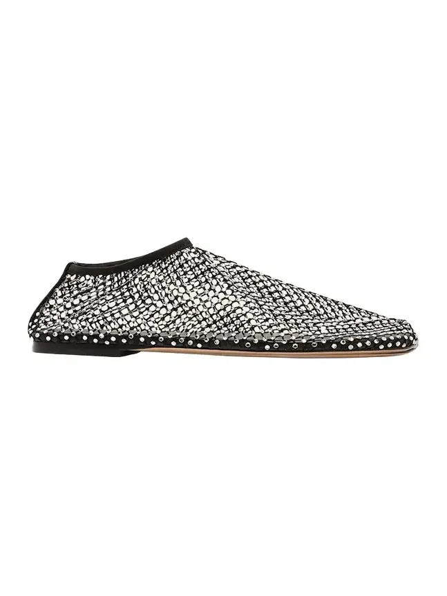Minette Crystal Net Ballerina Flats