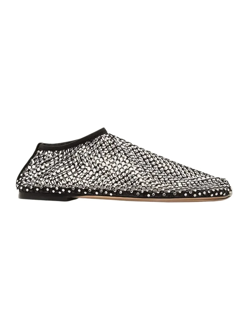 Christopher Esber Minette Crystal Net Ballerina Flats