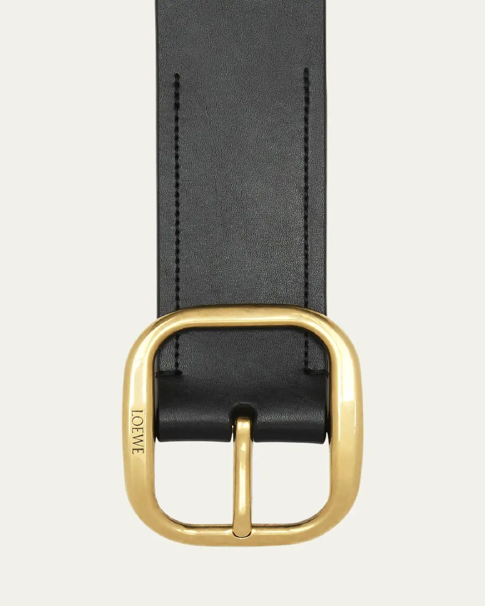 Loewe Curved Buckle Leather Belt | Thumbnail 3