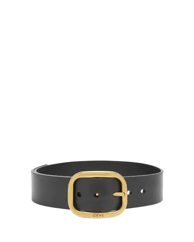 LOEWE Curved Buckle Leather Belt | Image 1 LOEWE Curved Buckle Leather Belt | Image 1