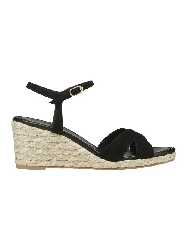 Dayna Suede Crisscross Wedge Espadrilles