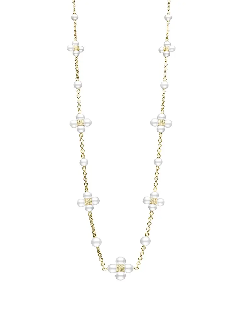 Paul Morelli 18K Yellow Gold Sequence Pearl Necklace, 18"L | Image 1 Paul Morelli 18K Yellow Gold Sequence Pearl Necklace, 18"L | Image 1